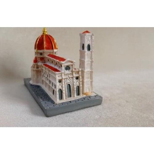 Handmade Painted New Cathedral of Santa Maria del Fiore, Italy Resin Crafts Creative Home Decortion Tourism Souvenir Gif