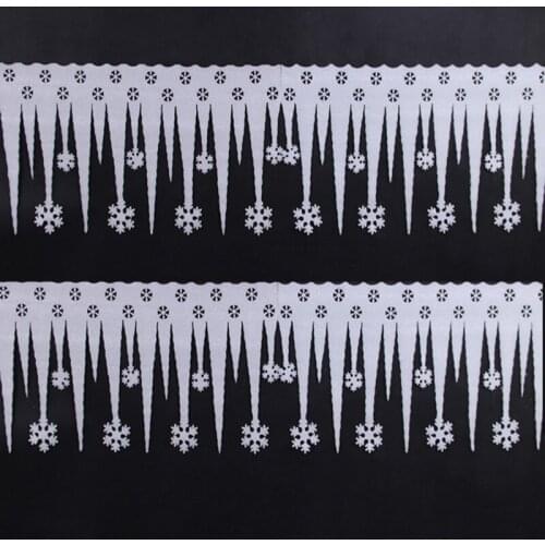 Christmas decoration foam ice strip Christmas snowflake column snow scene Wall window decoration foam ice snow strip