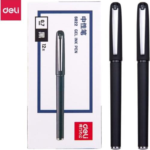 Deli s822 office pen bullet Gel Pen High Capacity Black Ink Pen Superior Quality Good Writing Gel ink Pens Office/School
