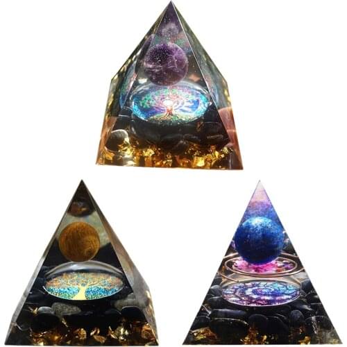 Crystal Pyramid Reiki Pyramid for Balancing Chakra | Yoga | Meditation Energy Reiki Natural Gemstone Ornaments