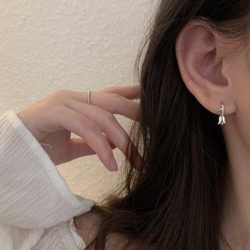 Stud Earrings Tulip For Women Hook Creative Design Simple Fashion Korea Charm New Hot Girlfriend Party Present Jewelry BOYULIGE