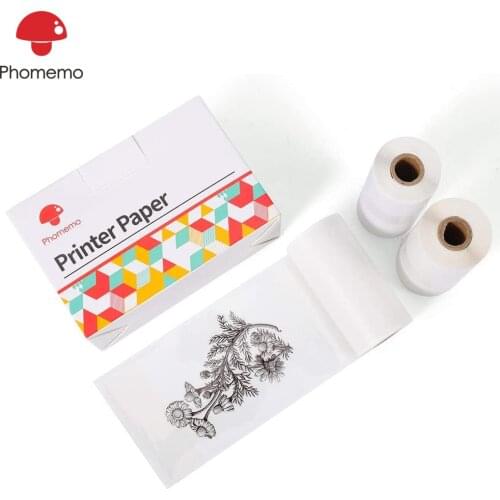 Phomemo Self-Adhesive Transparent Thermal Paper for Phomemo M02/M02S Printer Printable Photo Sticker Label Paper for Tag Code