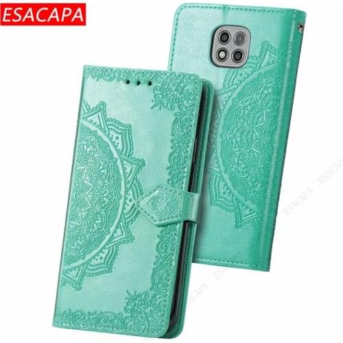 Embossed Leather Stand Case For Motorola G Stylus Play Power 2021 Edge S Flip Magnetic Wallet Cover For Moto G60 G50 G30 G9 G8