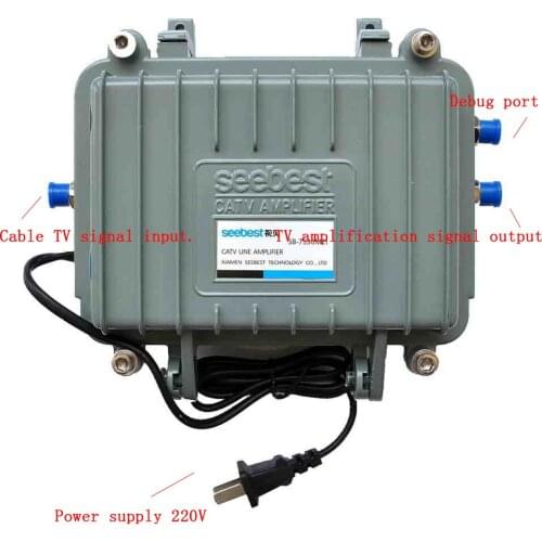 2018 new high quality 7530MZ1 outdoor waterproof Cable TV signal amplifier 30 db Signal Booster 45-750MHZ Frequency for TV