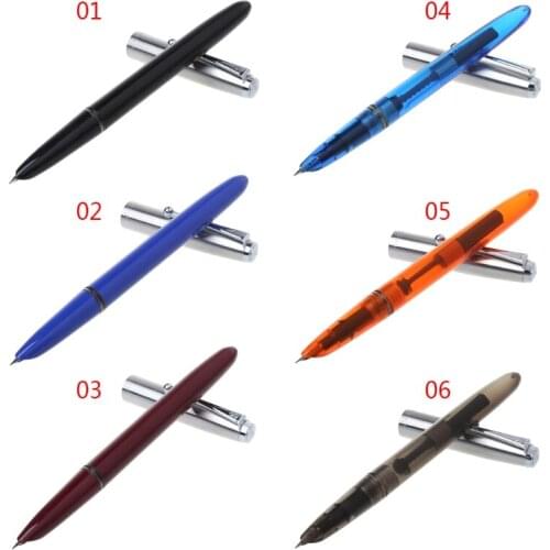 Vintage Stainless Steel Cap Fountain Pen 0.38mm Nib Business Office Gift