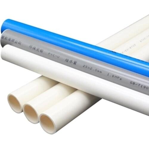 1PC 19" 50cm Length PVC Water Pipe Home Garden Irrigation Tube Water Supply Pipe Out Dia.20mm 25mm 32mm 3 Colors Available