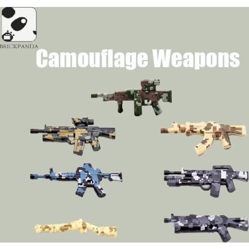 Military Camouflage Painted weapon building blocks Special Forces Figures Equipment Gift Children kids Educational Toy 20pcs/SET