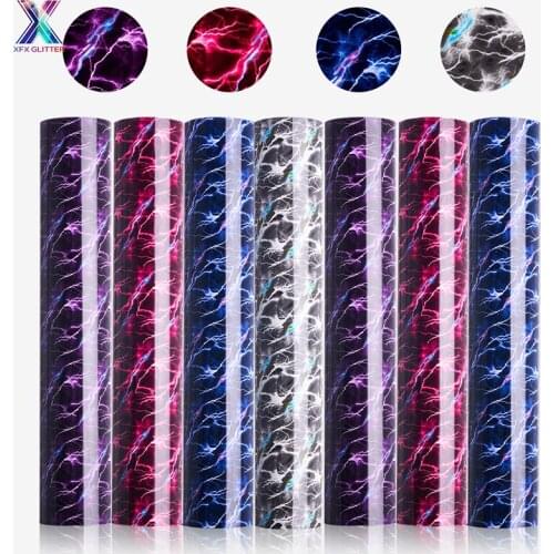 XINFANGXIU HTV Vinyl 1 Piece 20cmx1Yard PU Glitter Heat Transfer Vinyl DIY Cricut Vinyl Machine T-shirt Iron on HTV Printing