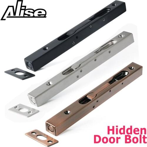304 Stainless Steel Hidden Door Bolt Security Guard Door Latch 4/6/8/10 inch Sliding Door Lock Bathroom Bolt Dust Proof Hardware