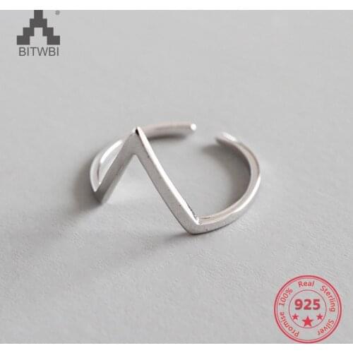 New Arrivals 925 Sterling Silver Triangle Rings for Women Adjustable Size Ring Fashion sterling-silver-jewelry