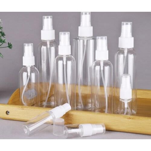 160pcs 5ml10ml 20ml 30ml 50ml spray bottle, divided into small sprinkling pot, transparent plastic side spray bottle