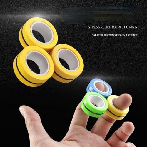 Fidget Ring Stress Relief Toys Magnetic Rings Smart Fidget Spinner Fidget Toys Pop It 3pcs