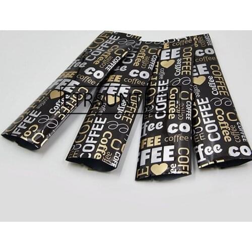 3000pcs Coffee Plastic Long Strip of Pure Aluminum Foil Packing Bag Heat Sealing Powder Storage Bags