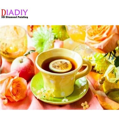 5D DIY Diamond Painting fruit lemon Full Square Diamond Embroidery Decor Home Resin Drill Crystal Picture Of Rhinestone