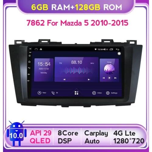 6+128G QLED 5G WIFI Android 10 For Mazda 5 2010-2015 GPS Navigation Autoradio 2 Din Car Radio Multimedia Player Stereo Head Unit
