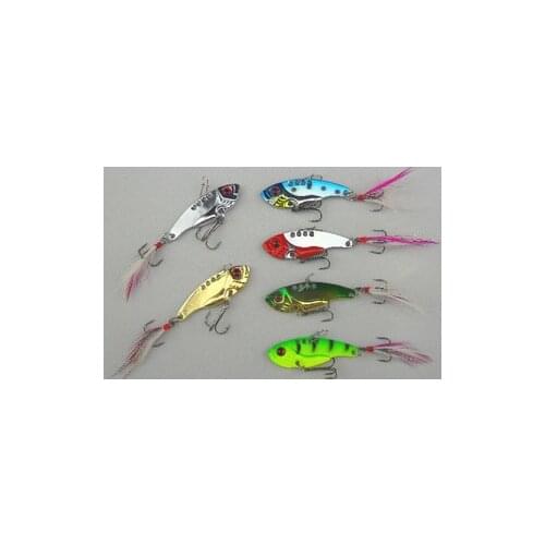 6pcs/lot 12g 5.5cm fishing lures set spoon china Metal VIB sequins Fish hard bait bass vibration lure crankbait