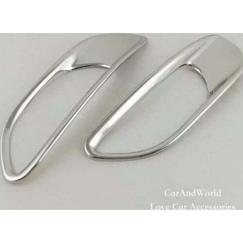 ABS Chrome Front Head Daytime Running Light Cover Warning Turn Signal DRL Lamp Trim For Jeep Renegade 2015 to 2017 Car Accessory