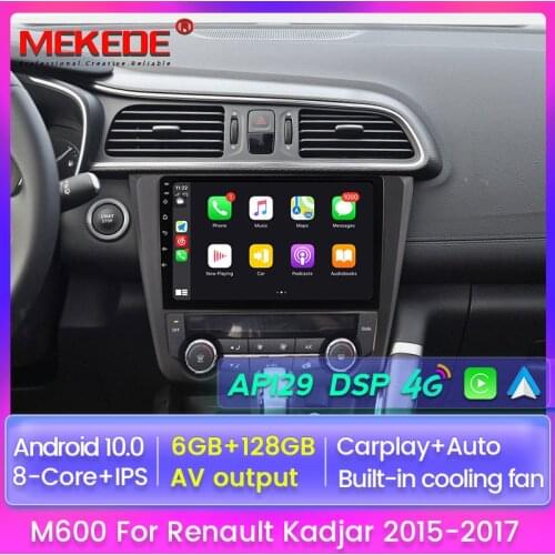 Voice Control Android 10.0 8Core for Renault Kadjar 2015-2017 IPS DSP 4G LTE Car Multimedia Video Gps Radio Player No DVD 2 Din