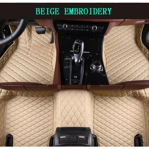 Auto Floor Mats For VOLVO XC60 2014 2015 2016 2017 Foot Carpets Car Step High Quality Brand New Embroidery Leather Mats