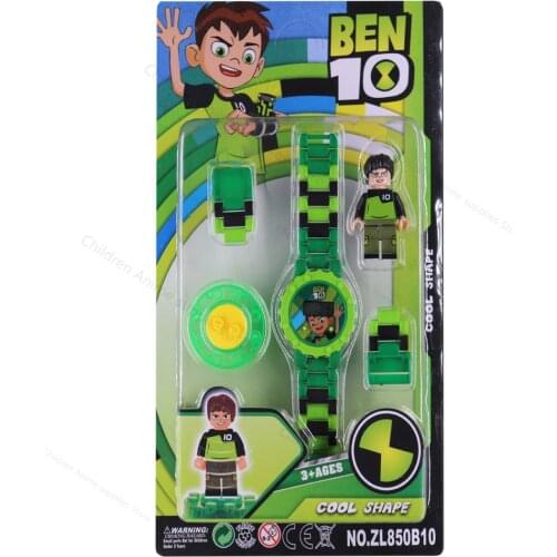 Ben 10 Omnitrix Puzzle Watch Cartoon Anime Figures Rotating Character Toy Watch Kids Toys for Children Birthday Christmas Gifts