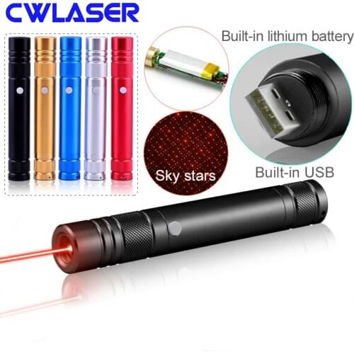 CWLASER 200mW 650nm USB Charging Red Laser Pointer with Built-in Li-ion Battery(5 colors)