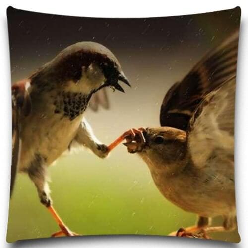 Cute Bird Cotton polyester cushion cover decorative pillow case chair throw Pillow Covers Soft Square 5 size 9 style