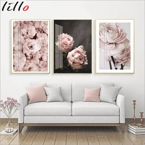 Fresh flower rose wall art canvas landscape painting girl room decoration pictures canvas decorative frames home decor pictures