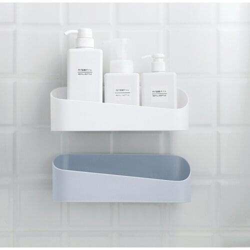 Wall Mounted Type Shower Shelf Bathroom Rack Shelves Suction Cup Wall Storage Rack Wall Hanging Bathroom Shelf Organizer
