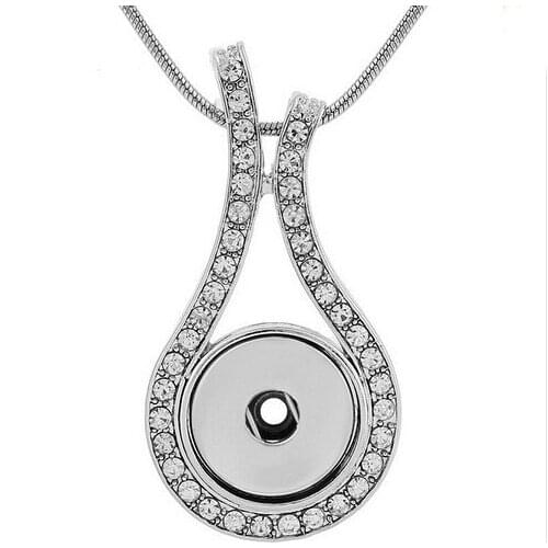NC002 waterdrop snap button jewelry newest pendant Necklace fit 18mm 20MM snap)