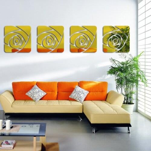 New hot wall stickers Acrylic mirror stickers 3d sticker home decor wall decals mirror home decoration diy modern wall art