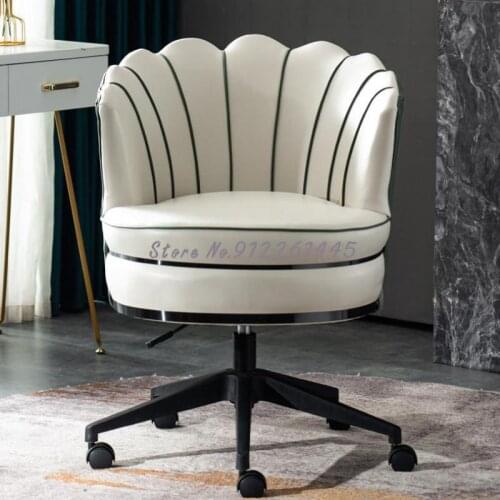 Single computer chair nordic light luxury bedroom study makeup office chair net celebrity liftable learning chair lazy sofa