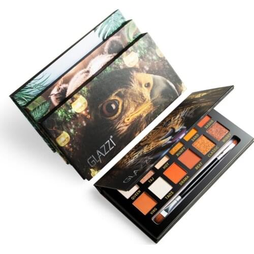 Aminimal 12 color Eye Shadow Hot Sale Tiger Ice Wolf Matte Glitter Earth Color Pearlescent Eye Shadow Palette Eye Makeup Set