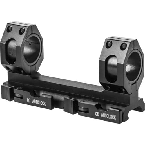 QD Auto Lock Quick Release One Piece Scope Mount 30mm/1 Inch Scope Dual Rings Weaver Picatinny Rail AR15 AK47 Hunting Attachment