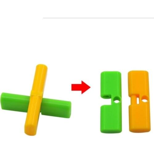 Magic Trick Props Magical Cross Interesting Lock Automatically Unlock Close-up Stage Performance Toy YH1732