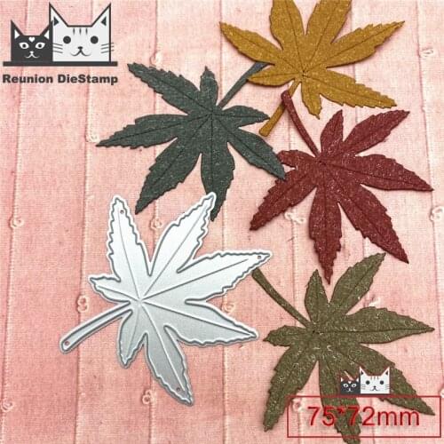 Reunion 2020 Maple Leaf Metal Cutting Dies DIY Scrapbooking Paper Photo Album Crafts Knife Mould Cards Blade Punch Decor Stencil