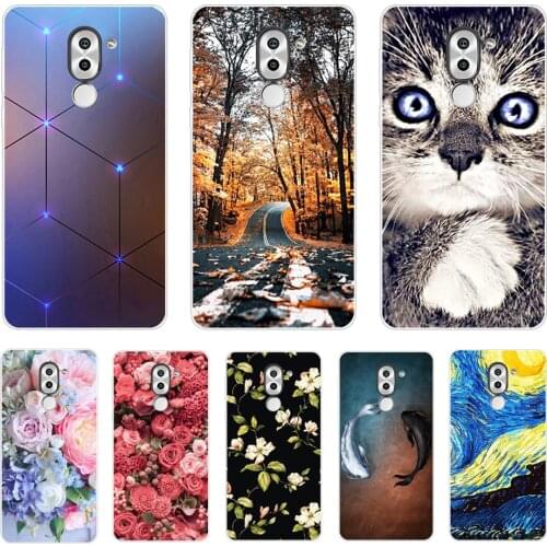 Silicone TPU Case For Huawei Honor 8C 8X Soft Cat Animal Flowers Cartoon printing Case Protective cover for honor8C fundas coque