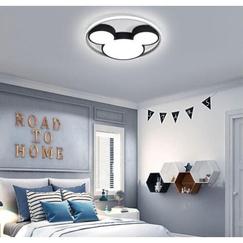 Nordic Black White Gold Luster Mouse Ceiling Light for Bedroom Living Dining Kid Room Corridor Nursery Minimalist Indoor Lamp