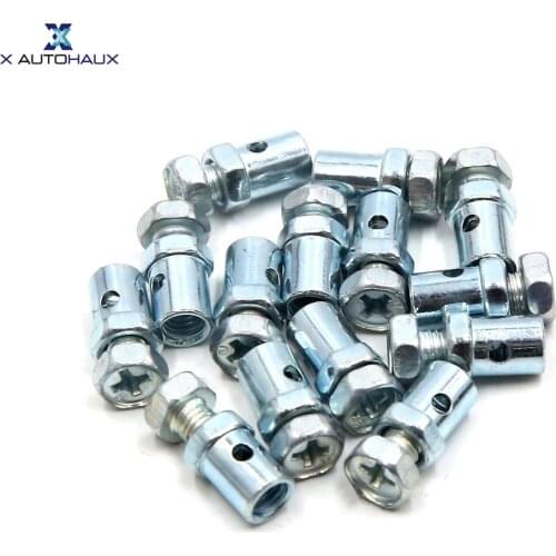 X Autohaux 14pcs 4mm Thread Dia Universal Brake Line Cable Wire Screws Fastener For Motorcycle