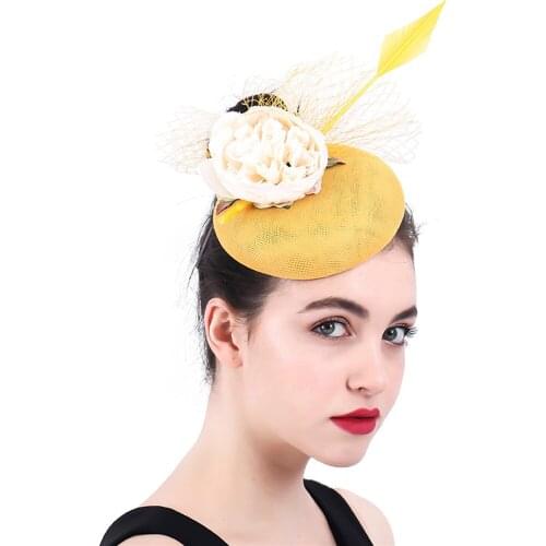 Vintage Women Hair Fascinators Party Hats Women Formal Derby Wedding Headwear Veils Accessories Bridal Ladies Days Headpiece