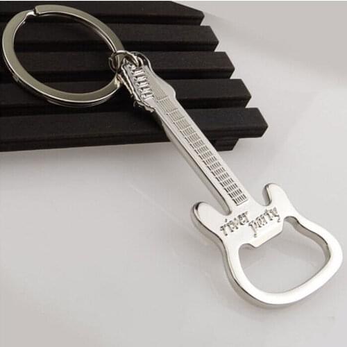Creative 1PC Gift Zinc Alloy Beer Guitar Bottle Opener Can Opener Bottle Opener Keychain Keyring Key Chain Key Ring