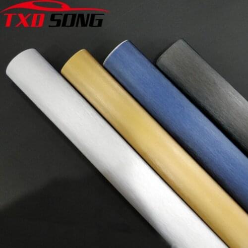 10/20/30cm*152cm Car styling Black Dark Grey Silver Metallic Brushed Aluminum Vinyl car Wrap Film