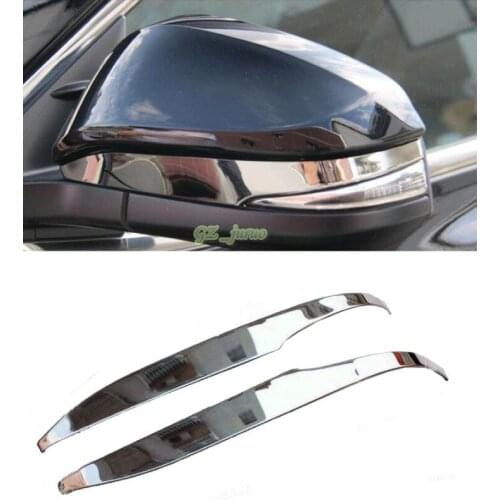 ABS Chrome Side Door Mirror Rearview Stripe Cover TRIM 2pcs For Toyota Highlander 2014 2015