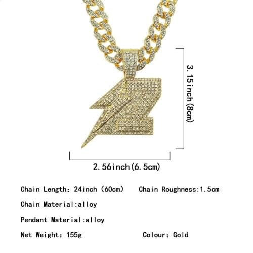 2021 Wise European And American Popular Mens Pendant Necklace Chaoren Large Size Lightning Tag Accessories Jewelry Pendants