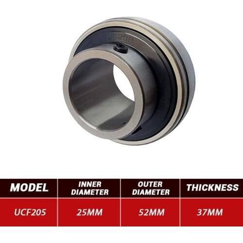 3pcs Outer Wire Bearing UCF205 Mental Pillow Block Bearing UCF205 25mm*52mm*37mm Steel Bearings High Quality