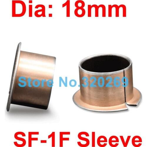 4PCS SF-1F 18120 18170 18200 Dia 18MM Flange Self Lubricating Composite Bearing Bushing Sleeve Oil Free Sliding
