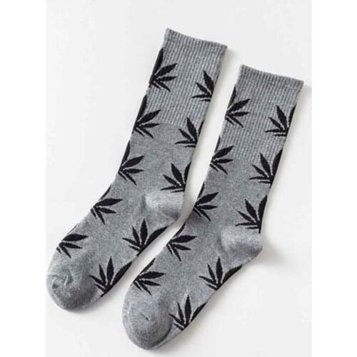 5 Pair/lot High quality maple leaf cotton Mens Socks Colorful Fashion style weed Skateboard Hip Hop socks for men and women