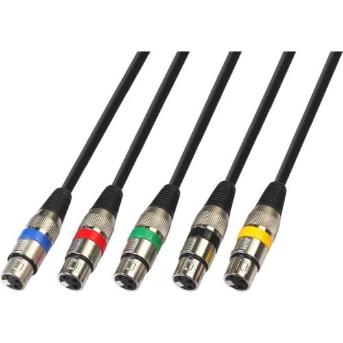 5PC Canon Male-to-Female Audio Cable 5PC Cable XLR Male to Female M / F 3 pin jack Foil + OFC Shield Coppers Audio Line For Mic