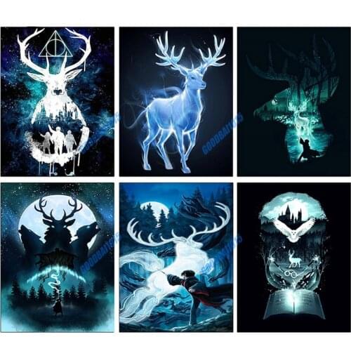 5D Diy Diamond Painting Animal Deer Eagle Cross Stitch Kits Mosaic Diamond Embroidery Full Square Round Drill Home Decor