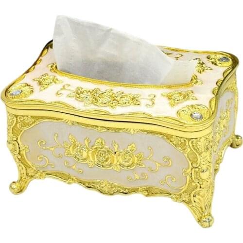Acrylic Tissue Box Universal Luxury European Paper Rack Office Table Accessories 94PF