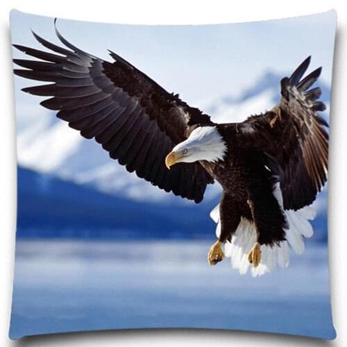 The dive Eagle Pattern Square 18" 5 size Pillow case Cotton Polyester Cushion Cover